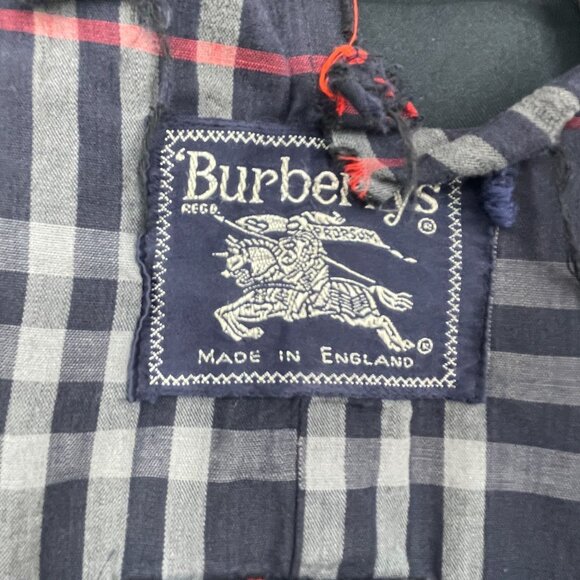 Vintage 80's Burberry Heritage Waterloo Trench Coat Nova Check 10 Long FLAWS - Picture 10 of 13